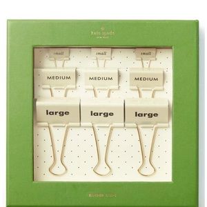 NWT Set of 9 Kate Spade binder clips- awesome